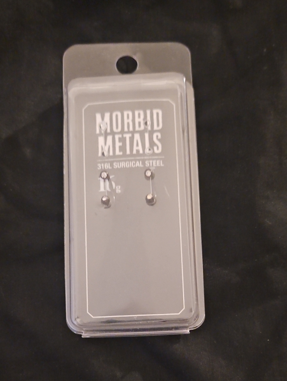 Morbid Metals Silver Surgical Steel Ear Studs Pack